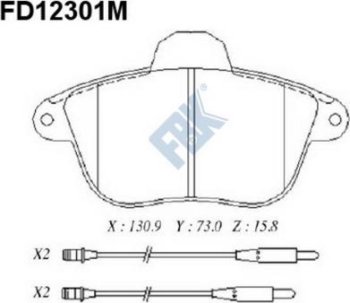 FBK FD12301M - Set placute frana,frana disc aaoparts.ro