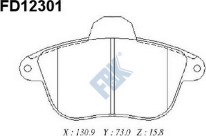 FBK FD12301 - Set placute frana,frana disc aaoparts.ro