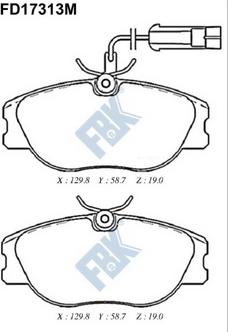 FBK FD17313M - Set placute frana,frana disc aaoparts.ro