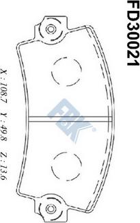 FBK FD30021 - Set placute frana,frana disc aaoparts.ro