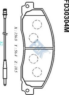FBK FD30304M - Set placute frana,frana disc aaoparts.ro