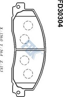 FBK FD30304 - Set placute frana,frana disc aaoparts.ro