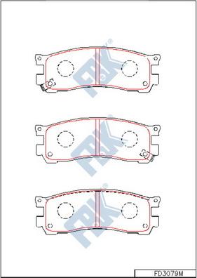 FBK FD3079M - Set placute frana,frana disc aaoparts.ro