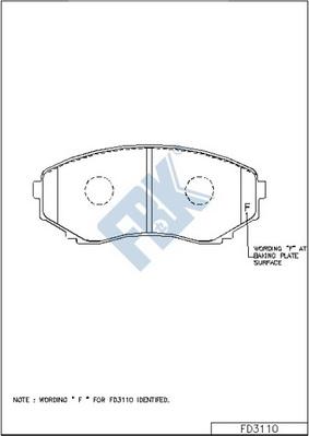 FBK FD3110 - Set placute frana,frana disc aaoparts.ro