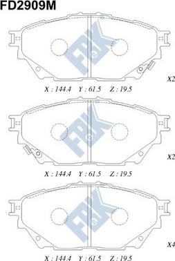 FBK FD2909M - Set placute frana,frana disc aaoparts.ro