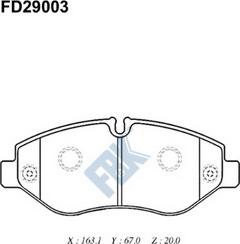 FBK FD29003 - Set placute frana,frana disc aaoparts.ro