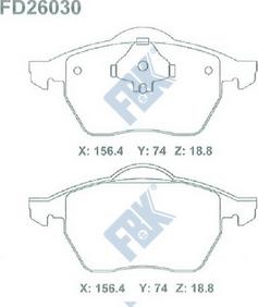 FBK FD26030 - Set placute frana,frana disc aaoparts.ro