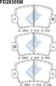 FBK FD26305M - Set placute frana,frana disc aaoparts.ro