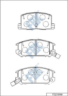 FBK FD2099M - Set placute frana,frana disc aaoparts.ro