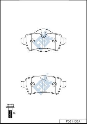 FBK FD21133A - Set placute frana,frana disc aaoparts.ro