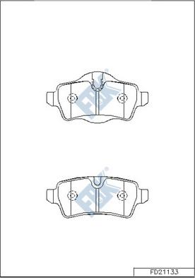 FBK FD21133 - Set placute frana,frana disc aaoparts.ro