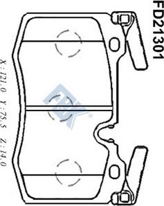 FBK FD21301 - Set placute frana,frana disc aaoparts.ro