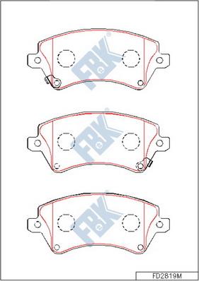 FBK FD2819M - Set placute frana,frana disc aaoparts.ro