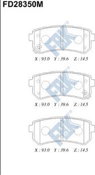 FBK FD28350M - Set placute frana,frana disc aaoparts.ro