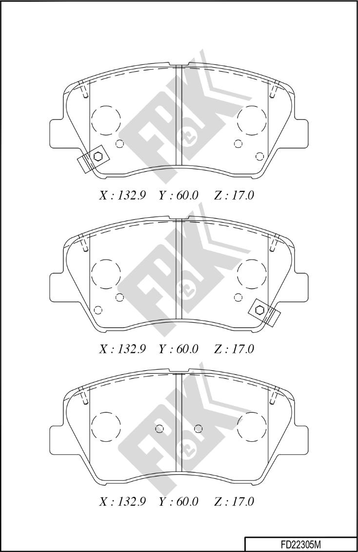 FBK FD22305M - Set placute frana,frana disc aaoparts.ro