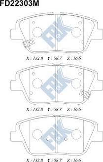 FBK FD22303M - Set placute frana,frana disc aaoparts.ro