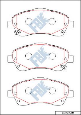 FBK FD2233M - Set placute frana,frana disc aaoparts.ro