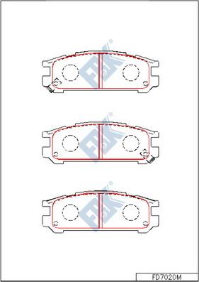 FBK FD7020M - Set placute frana,frana disc aaoparts.ro