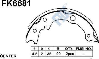 FBK FK6681 - Set saboti frana aaoparts.ro