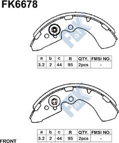 FBK FK6678 - Set saboti frana aaoparts.ro