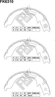 FBK FK6310 - Set saboti frana aaoparts.ro