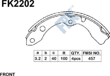 FBK FK2202 - Set saboti frana aaoparts.ro