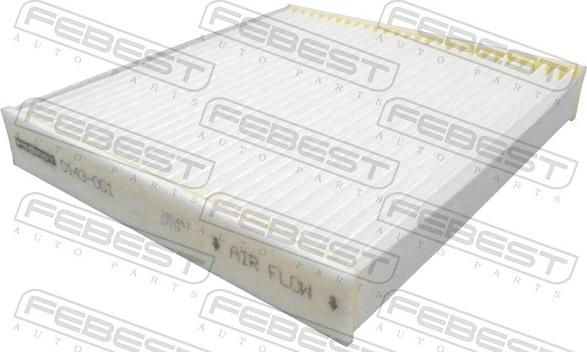 Febest 0143-001 - Filtru, aer habitaclu aaoparts.ro