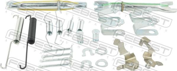 Febest 0304-CIVR-KIT - Set accesorii, saboti frana parcare aaoparts.ro