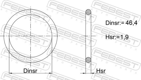 Febest 02400-015 - Inel de etansare, filtru hidraulic aaoparts.ro