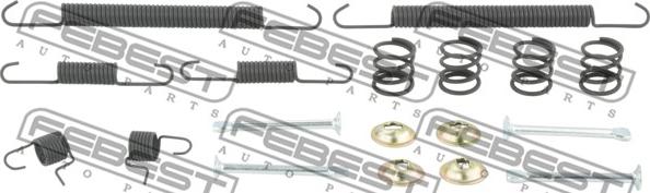 Febest 0204-B10RSR-KIT - Set accesorii, saboti frana parcare aaoparts.ro