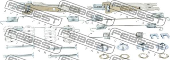 Febest 0204-G15RAR-KIT - Set accesorii, saboti frana parcare aaoparts.ro