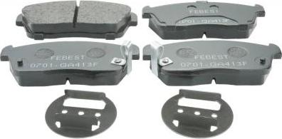Febest 0701-GA413F - Set placute frana,frana disc aaoparts.ro