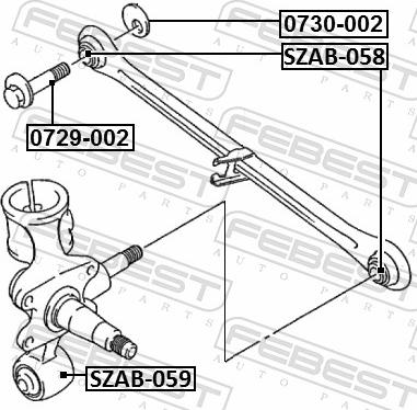 Febest 0730-002 - Nachlaufschale, corp axe aaoparts.ro
