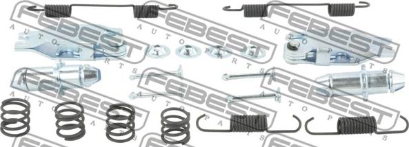 Febest 1404-RODIIR-KIT - Set accesorii, saboti frana parcare aaoparts.ro