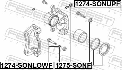 Febest 1275-SONF - Set reparatie, etrier aaoparts.ro