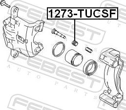 Febest 1273-TUCSF - Burduf, ghidaj etrier aaoparts.ro