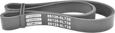 Febest 88128-6L738 - Curea transmisie cu caneluri aaoparts.ro
