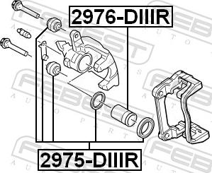 Febest 2976-DIIIR - Piston, etrier frana aaoparts.ro