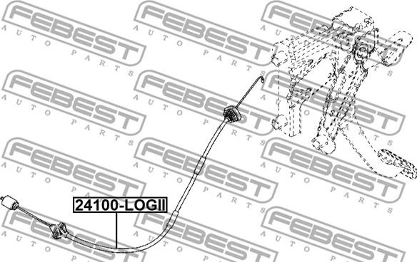 Febest 24108-LOGII - Cablu ambreiaj aaoparts.ro