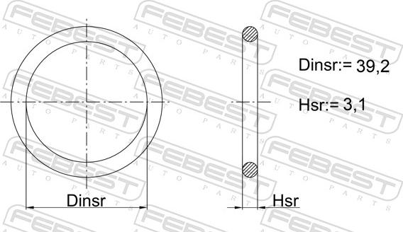 Febest 23400-006 - Garnitura, flansa lichid racire aaoparts.ro