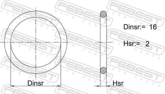 Febest 23400-032 - Garnitura, flansa lichid racire aaoparts.ro