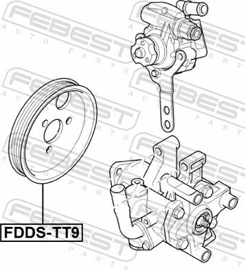 Febest FDDS-TT9 - Fulie, pompa servo aaoparts.ro