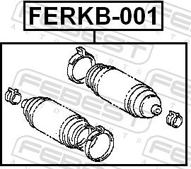 Febest FERKB-001 - Burduf cauciuc, directie aaoparts.ro