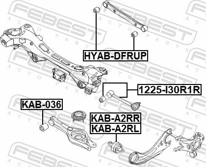 Febest KAB-A2RL - Suport,trapez aaoparts.ro