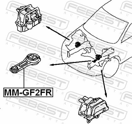 Febest MM-GF2FR - Suport motor aaoparts.ro