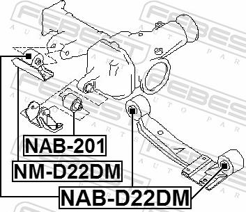 Febest NM-D22DM - Rulment, diferential aaoparts.ro