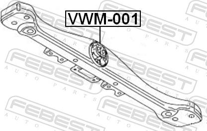Febest VWM-001 - Suport, transmisie automata aaoparts.ro