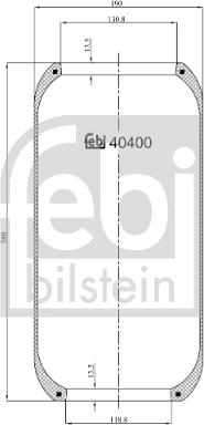 Febi Bilstein 40400 - Burduf, suspensie pneumatica aaoparts.ro