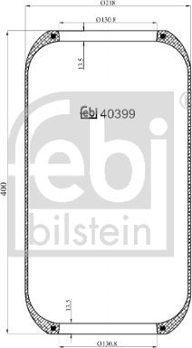 Febi Bilstein 40399 - Burduf, suspensie pneumatica aaoparts.ro