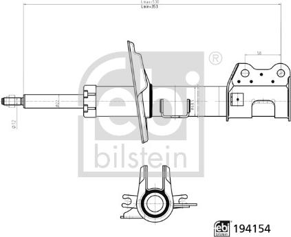 FEBI Bilstein 194154 - Amortizor aaoparts.ro